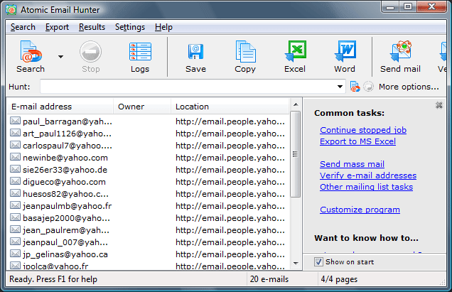 atomic email hunter 8.10